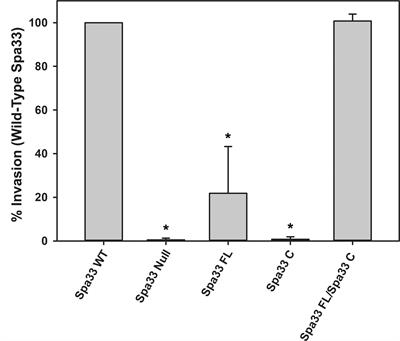 Differential regulation of Shigella Spa47 ATPase activity by a native C-terminal product of Spa33